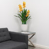 4ft Natural Touch Orchid in Ceramic