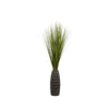 36" Greenery in Decorative Gunmetal Ceramic Pot