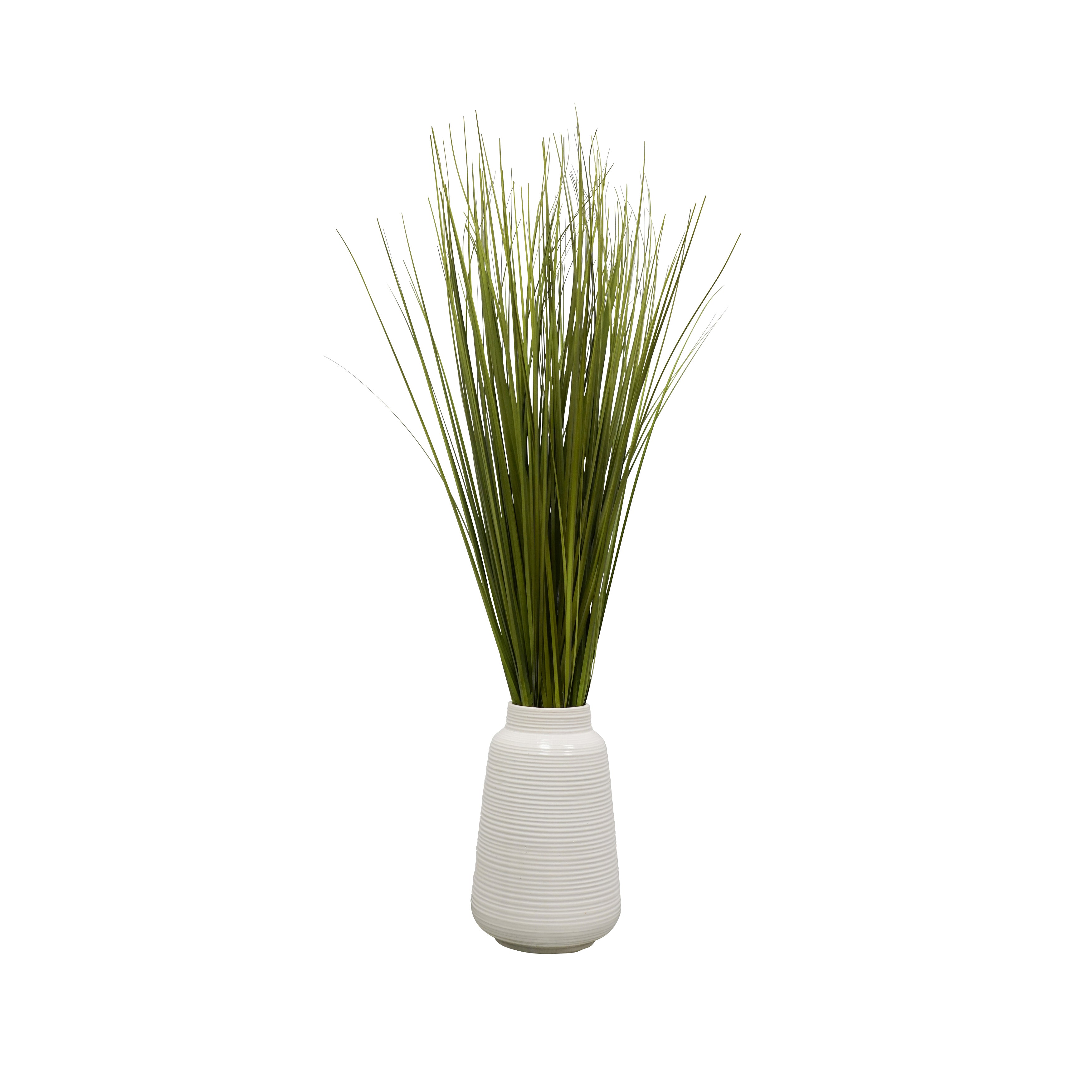artificial grass plant in white pot 32" Artificial Grass in White Ceramic Pot